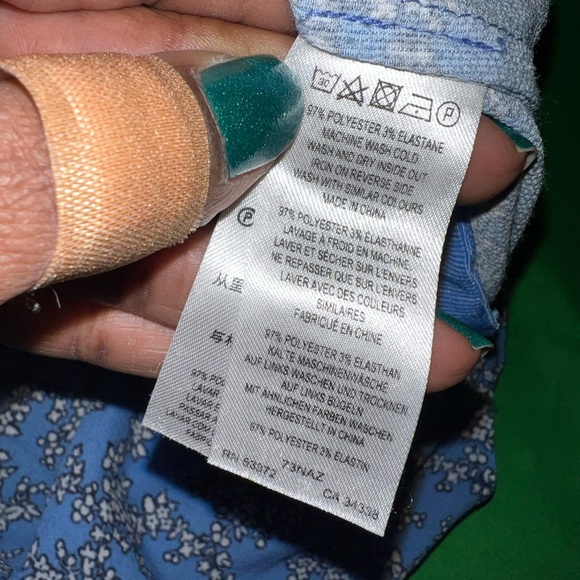 French Connection Floral Blue Maxi Skirt size XS - Picture 5 of 6